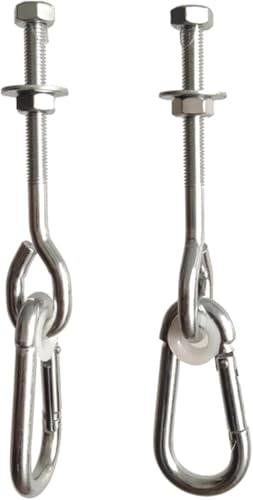 Hochleistungs-Hängeset for Hängesessel, Deckenaufhängung for Schaukeln, 2er-Set Schaukelhakenschnalle, Zubehör for Hängesessel zur Befestigung im Freien, tragend(10 cm) von RYRYR