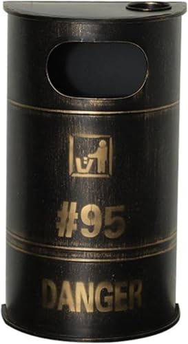 Mülleimer for den Außenbereich, Mülleimer im Industriestil, Standabfallbehälter, kreatives D-förmiges Eisen mit Aschenbecher im Vintage-Stil, alt, amerikanischer Stil, for Zuhause, Bar und Restaurant, Mülleimer for den Außenbereich, Mülleimer im Industriestil, Standabfallbehälter, kreatives D-förmiges Eisen mit Aschenbecher im Vintage-Stil, alt, amerikanischer Stil, for Zuhause, Bar und Restaurant, von RYRYR