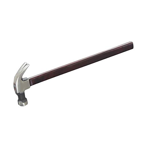 Robuster Klauenhammer for Selbermachen, Griff aus Massivholz for mehr Haltbarkeit und Griffigkeit. Hammermaterial: Chrom-Vanadium-Stahl, 1 Stück(10OZ round head tooth surface) von RYRYR