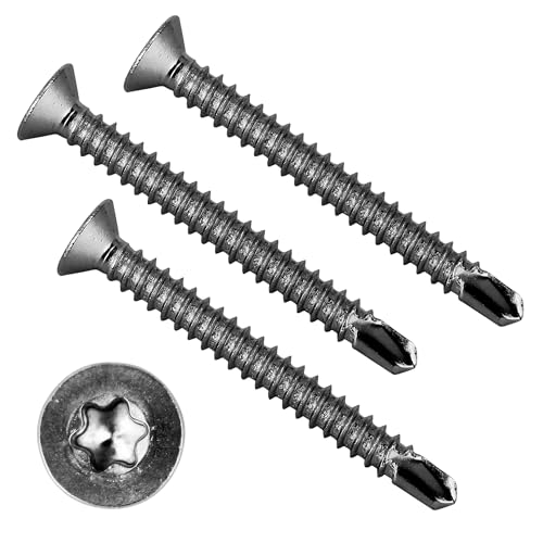 RYSUPPLY Bohrschrauben mit Senkkopf aus Edelstahl | DIN 7504 | Form O Innensechsrund TORX | 4,8 x 22 | Blechschrauben | 50 Stück | In diversen Größen und Mengen erhältlich RYSUPPLY Bohrschrauben mit Senkkopf aus Edelstahl | DIN 7504 | Form O Innensechsrund TORX | 4,8 x 22 | Blechschrauben | 50 Stück | In diversen Größen und Mengen erhältlich von RYSUPPLY