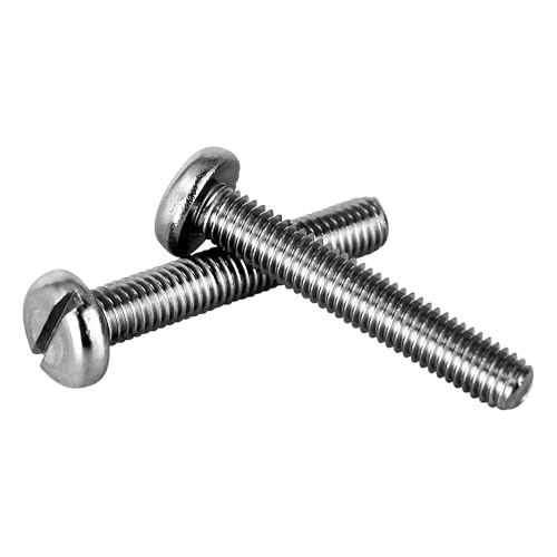 RYSUPPLY Flachkopfschrauben aus Edelstahl | M4 x 8 | Flachrundkopfschrauben | DIN 85 | Schlitzschrauben | 2 Stück | In diversen Größen und Mengen erhältlich von RYSUPPLY