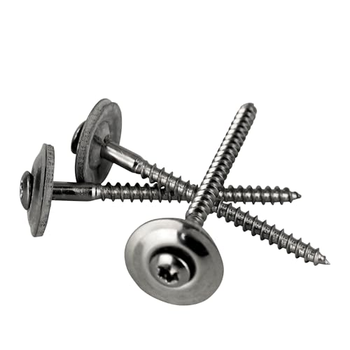 RYSUPPLY Spenglerschrauben aus Edelstahl mit EDPM-Dichtscheibe | 4,5 x 55 | Dichtschrauben | 5 Stück | In diversen Größen und Mengen erhältlich von RYSUPPLY