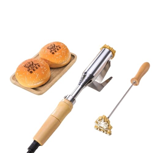 RYTTGOP Meat Branding Iron for Steaks - Custom Branding Stamp for Burger, Custom Branding Tool for Food, Logo Stamps with Brass, Personalized Electric Iron for Steak Meat Cake BBG RYTTGOP Meat Branding Iron for Steaks - Custom Branding Stamp for Burger, Custom Branding Tool for Food, Logo Stamps with Brass, Personalized Electric Iron for Steak Meat Cake BBG von RYTTGOP