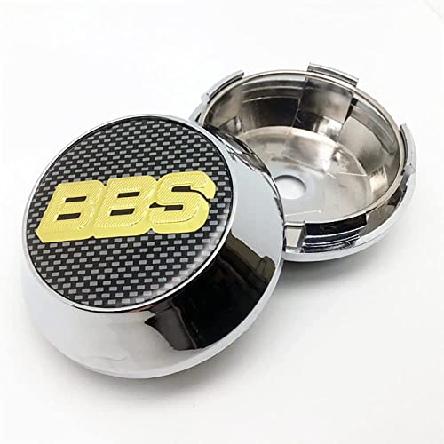 RYUJI 4 STÜCKE Auto Felgendeckel,für BBS 65mm Radnabe Nabenkappe Abzeichen Styling Zubehör von RYUJI