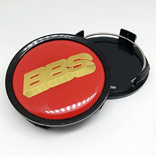 RYUJI 4 STÜCKE Auto Felgendeckel,für BBS 74mm Radnabe Nabenkappe Abzeichen Styling Zubehör von RYUJI