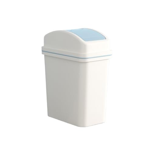 Küchenmülleimer Innovativer Mülleimer for schmale Räume mit Klappdeckel for Badezimmer und Wohnzimmer, großes Fassungsvermögen(Blue,6L) von RYUQW3RE