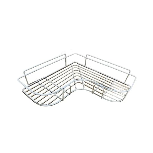 RYUQW3RE Duschregale Eisenregale for Duschgel und Kleidung an der Eckwand des Badezimmers(White) von RYUQW3RE