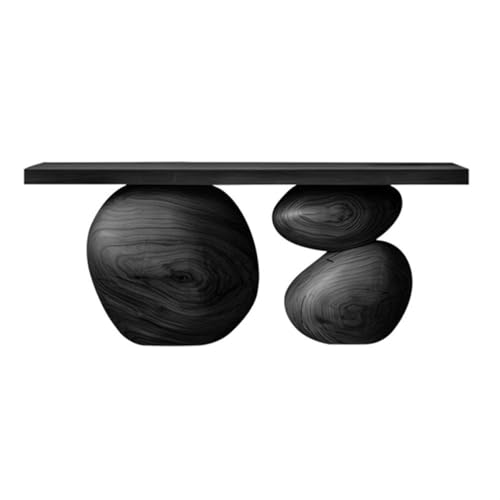 RYUQW3RE Eingangstisch, 47'' Massivholz-Konsolentisch for den Eingangsbereich, Flur und Wohnzimmer Konsolentisch(Black) von RYUQW3RE
