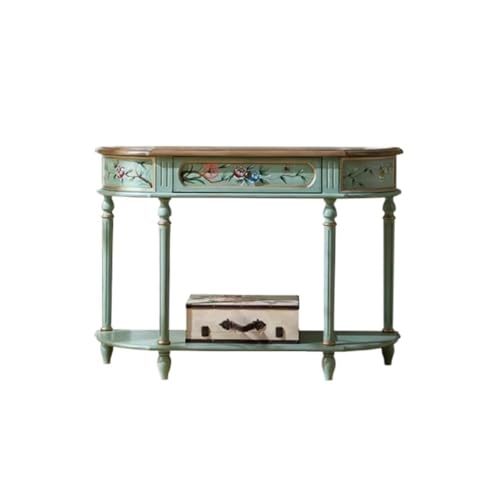 RYUQW3RE Eingangstisch, Halbrunder Eingangstisch mit Blick auf die Tür – Stilvoller Flurschrank for kleine Räume Konsolentisch von RYUQW3RE