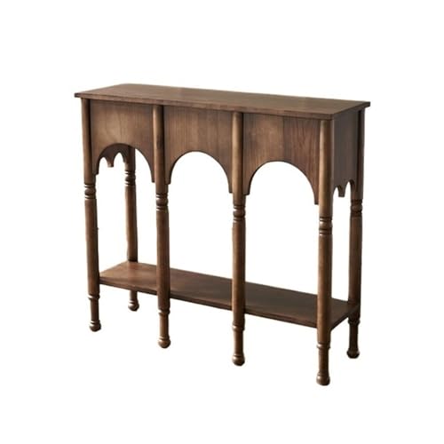 RYUQW3RE Eingangstisch, Moderner Konsolentisch aus der Mitte des Jahrhunderts, 39 Zoll Moderne dekorative Konsolen-Akzenttischmöbel for Eingangsbereich, Wohnzimmer Konsolentisch(Brown) von RYUQW3RE