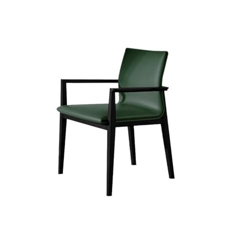 RYUQW3RE Esszimmerstühle Chinesischer Esszimmerstuhl aus Massivholz mit Rückenlehne aus echtem Leder(Green) von RYUQW3RE