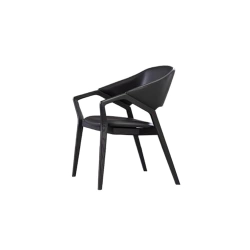 RYUQW3RE Esszimmerstühle Esszimmerstuhl aus Massivholz mit Rückenlehne, Sessel for Zuhause(Black) von RYUQW3RE