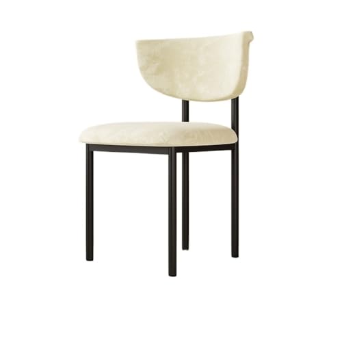RYUQW3RE Esszimmerstühle Esszimmerstuhl aus Samt mit Metallbeinen for Küche, Wohnzimmer(Beige) von RYUQW3RE