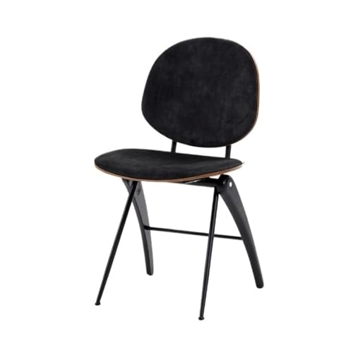 RYUQW3RE Esszimmerstühle Gepolsterte Esszimmerstühle, stilvoll, ohne Armlehnen, for Küche und Wohnzimmer(Black) von RYUQW3RE