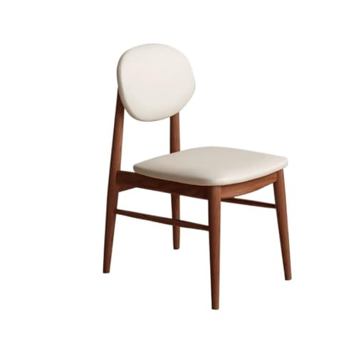 RYUQW3RE Esszimmerstühle Mid-Century Modern Beistellstuhl mit gepolsterter Sitzfläche und Holzbeinen(Brown) von RYUQW3RE