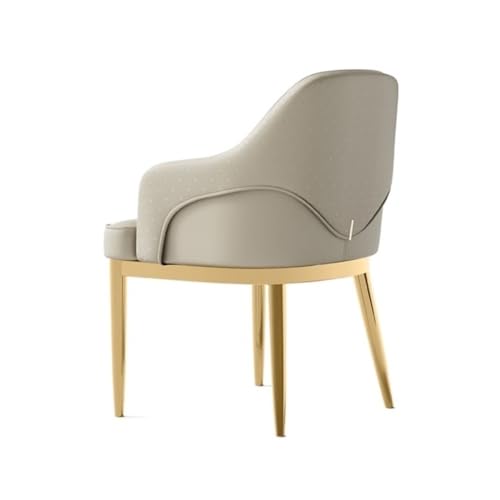 RYUQW3RE Esszimmerstühle Mid Century Modern Esszimmerstühle aus Kunstleder mit Metallrahmen for kleine Räume(Gold) von RYUQW3RE