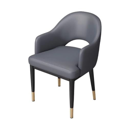 RYUQW3RE Esszimmerstühle Mid-Century Modern Esszimmerstühle mit Kunstlederpolsterung und Metallbeinen(Dark Grey) von RYUQW3RE