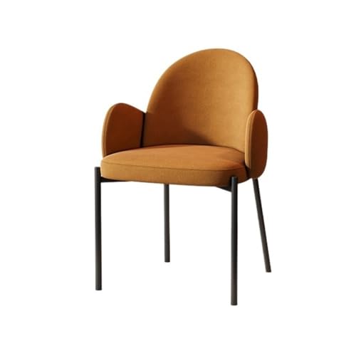 RYUQW3RE Esszimmerstühle Mid-Century Modern Esszimmerstühle mit Metallbeinen und gepolsterter Sitzfläche(Orange) von RYUQW3RE