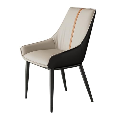 RYUQW3RE Esszimmerstühle Mid-Century Modern Esszimmerstühle mit dicken Kunstlederkissen(Beige) von RYUQW3RE