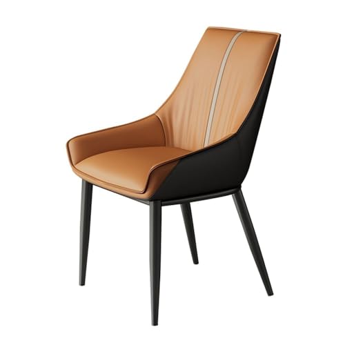 RYUQW3RE Esszimmerstühle Mid-Century Modern Esszimmerstühle mit dicken Kunstlederkissen(Orange) von RYUQW3RE
