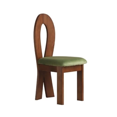 RYUQW3RE Esszimmerstühle Mid-Century Modern Esszimmerstühle mit gepolstertem Sitz und Holzbeinen, offene Rückenlehne for die Küche(Brown) von RYUQW3RE