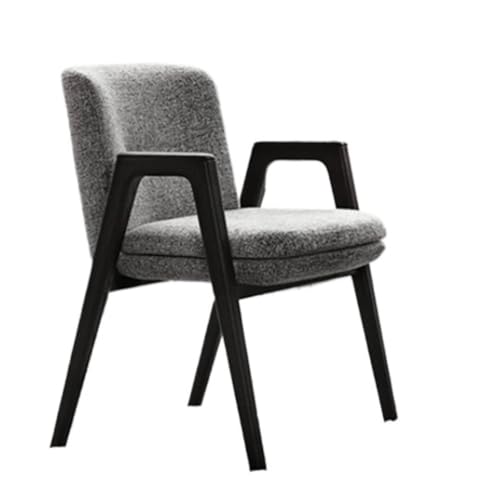 RYUQW3RE Esszimmerstühle Minimalistischer Esszimmerstuhl aus Holz mit nordischem Stoffbezug for Zuhause und Hotel(Dark Grey) von RYUQW3RE