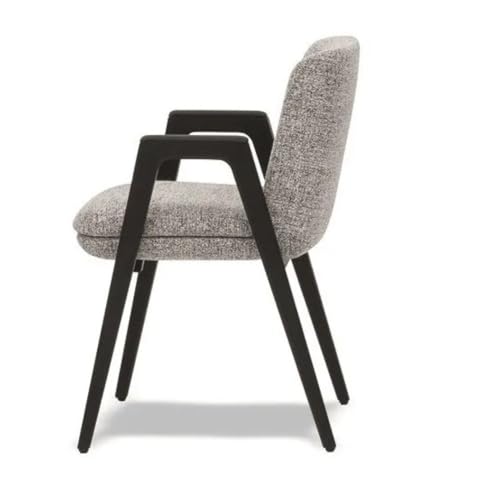 RYUQW3RE Esszimmerstühle Minimalistischer Esszimmerstuhl aus Holz mit nordischem Stoffbezug for Zuhause und Hotel(Light Grey) von RYUQW3RE