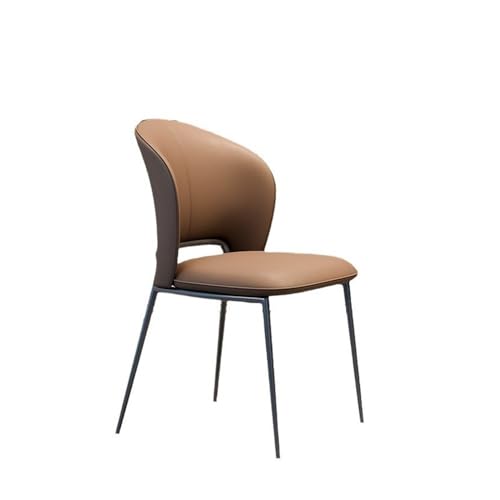 RYUQW3RE Esszimmerstühle Minimalistischer Esszimmerstuhl aus Leder, moderner Hocker for Zuhause, bequem(Brown) von RYUQW3RE