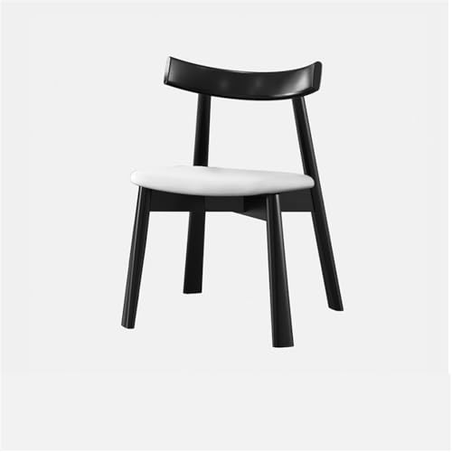 RYUQW3RE Esszimmerstühle Minimalistischer Esszimmerstuhl aus Massivholz mit Rückenlehne im Retro-Stil(Beige) von RYUQW3RE