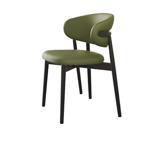 RYUQW3RE Esszimmerstühle Minimalistischer Retro-Esszimmerstuhl, moderner Stuhl mit Rückenlehne for den Küchentisch(Green) von RYUQW3RE