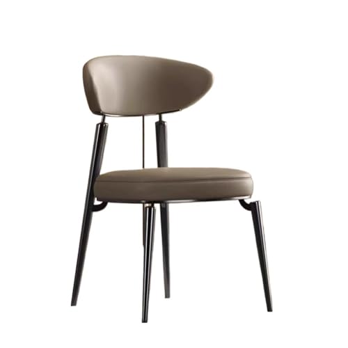 RYUQW3RE Esszimmerstühle Moderne Esszimmerstühle aus Leder mit Metallbeinen for Küche und Wohnzimmer(Black) von RYUQW3RE