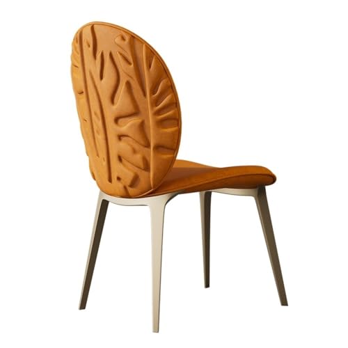 RYUQW3RE Esszimmerstühle Moderne gepolsterte Esszimmerstühle ohne Armlehnen, Akzent for Küche und Wohnzimmer(Orange) von RYUQW3RE