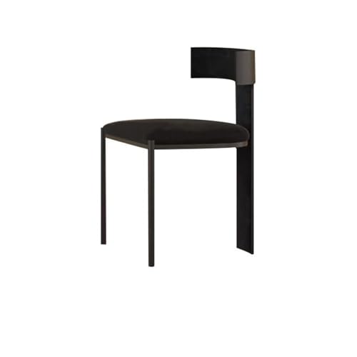 RYUQW3RE Esszimmerstühle Moderner minimalistischer Esszimmerstuhl, hochwertiger Stuhl mit Rückenlehne for Zuhause und Hotel(Black) von RYUQW3RE