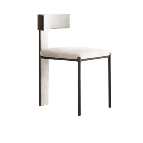 RYUQW3RE Esszimmerstühle Moderner minimalistischer Esszimmerstuhl, hochwertiger Stuhl mit Rückenlehne for Zuhause und Hotel(White) von RYUQW3RE