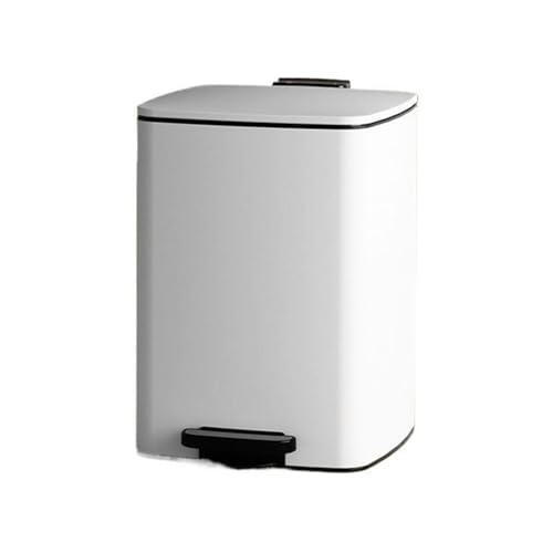 RYUQW3RE Küchenmülleimer 12L freihändiger Mülleimer aus verdicktem Stahl mit Inneneimer und Soft-Close for die Küche(Matte White,25L) von RYUQW3RE