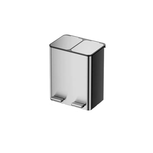 RYUQW3RE Küchenmülleimer 18L/24L Mülleimer aus Edelstahl for Küche, Büro und Wohnzimmer(Silver,L) von RYUQW3RE