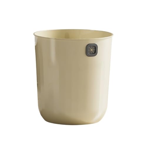 RYUQW3RE Küchenmülleimer Moderner und einfacher Wohnzimmer-Mülleimer for Zuhause, Küche, Bad, Schlafzimmer, Wohnheim, Büro – Abfalleimer, Papierkorb(Beige,S) von RYUQW3RE