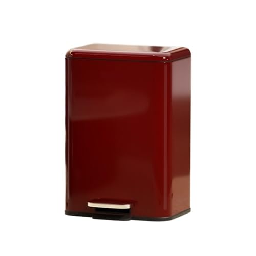 RYUQW3RE Küchenmülleimer Mülleimer Haushalt Wohnzimmer Fuß Mit Deckel(Red,S) von RYUQW3RE