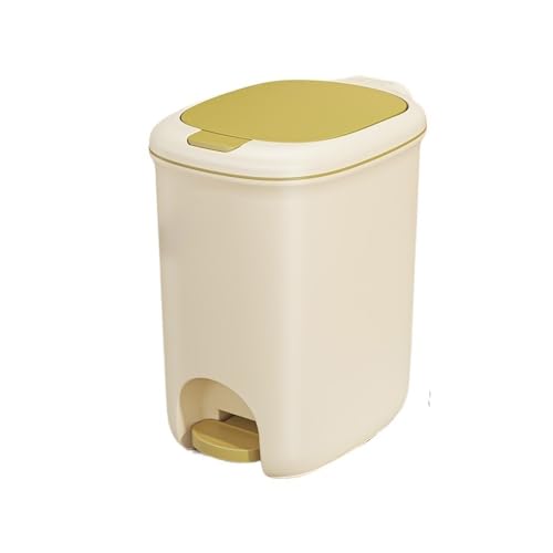 RYUQW3RE Küchenmülleimer Mülleimer mit großem Fassungsvermögen und Fußpedal und Deckel for Küche, Wohnzimmer und Badezimmer(Green,12L) von RYUQW3RE