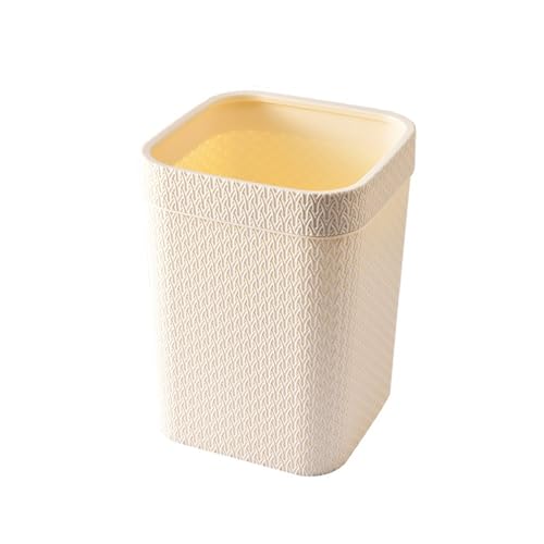 RYUQW3RE Küchenmülleimer Mülleimer mit großer Kapazität for Zuhause und Büro, stilvoller und funktionaler Abfalleimer for Wohnzimmer, Küche, Badezimmer, Schlafzimmer und Büro(White) von RYUQW3RE