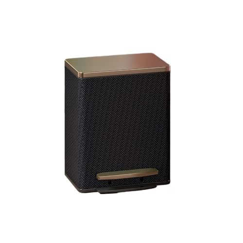 RYUQW3RE Küchenmülleimer Stilvoller und funktionaler Mülleimer aus Edelstahl mit Deckel – Mülleimer mit großem Fassungsvermögen und Fußpedal for das Wohnzimmer(Black,15L) von RYUQW3RE