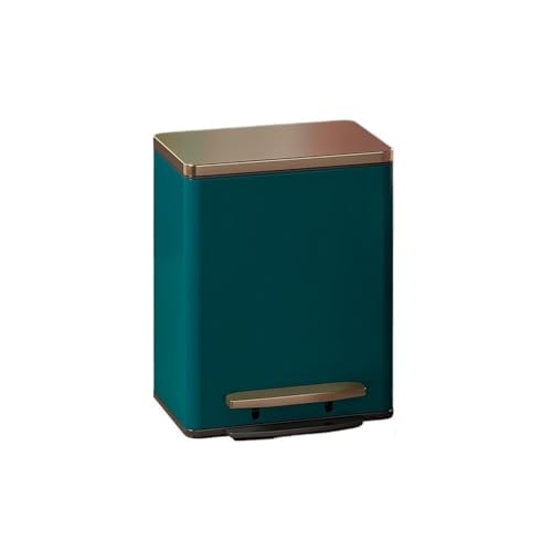 RYUQW3RE Küchenmülleimer Stilvoller und funktionaler Mülleimer aus Edelstahl mit Deckel – Mülleimer mit großem Fassungsvermögen und Fußpedal for das Wohnzimmer(Blue,9L) von RYUQW3RE