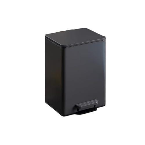 RYUQW3RE Küchenmülleimer Treteimer aus Edelstahl – Treteimer mit großem Fassungsvermögen for Küche, Bad und Wohnzimmer(Black,21L) von RYUQW3RE