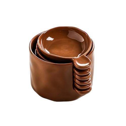 RYUQW3RE Sauciere Cremefarbene Dip-Schale for Hot Pot & BBQ - Creative Home Tableware(Caramel Brown) von RYUQW3RE