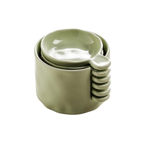 RYUQW3RE Sauciere Cremefarbene Dip-Schale for Hot Pot & BBQ - Creative Home Tableware(Cream Green) von RYUQW3RE