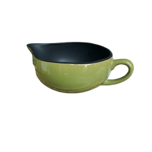RYUQW3RE Sauciere Hochwertige Sauciere aus Keramik for herzhafte Tropfen und Soßen – ideal for Braten und Grillabende. Elegantes Design, einfacher Ausgießer(Green) von RYUQW3RE