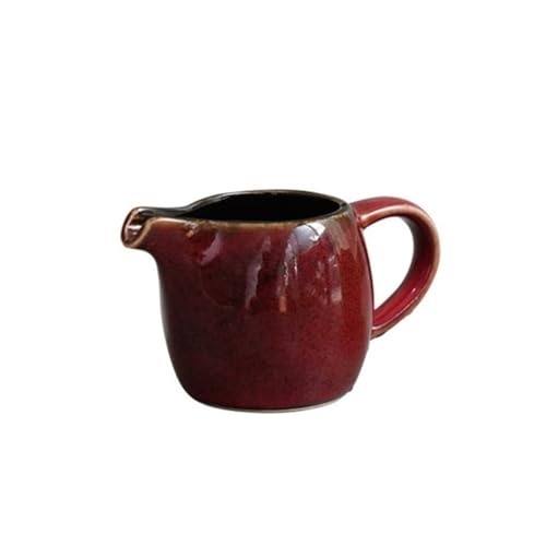 RYUQW3RE Sauciere Kreative Keramik Milchkännchen mit Henkel Tülle Cafe Nachmittagstee - Sauciere Sauciere(Red) von RYUQW3RE