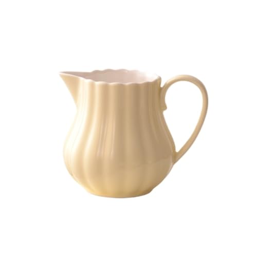 RYUQW3RE Sauciere Sauciere aus Keramik, Soßentopf, Kleiner Milchkrug, Milchbecher, Milchbecher, Teespender(Beige) von RYUQW3RE
