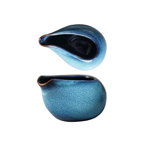 RYUQW3RE Sauciere Vielseitige Sauciere und Saucenheber, Elegantes Glasurdesign for den Einsatz zu Hause und in der Gastronomie – Soßen, Saucen, Milch und Kaffeeextraktion(Blue) von RYUQW3RE