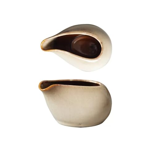 RYUQW3RE Sauciere Vielseitige Sauciere und Saucenheber, Elegantes Glasurdesign for den Einsatz zu Hause und in der Gastronomie – Soßen, Saucen, Milch und Kaffeeextraktion(Brown) von RYUQW3RE
